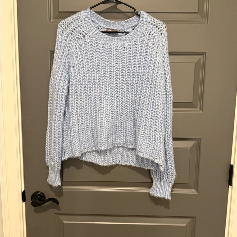 Wooden Ships Soft Blue Knit Sweater Size M